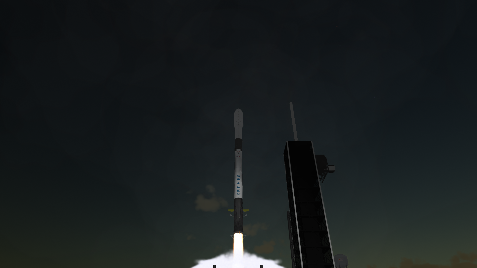 Falcon 9 despegando desde LC-39A